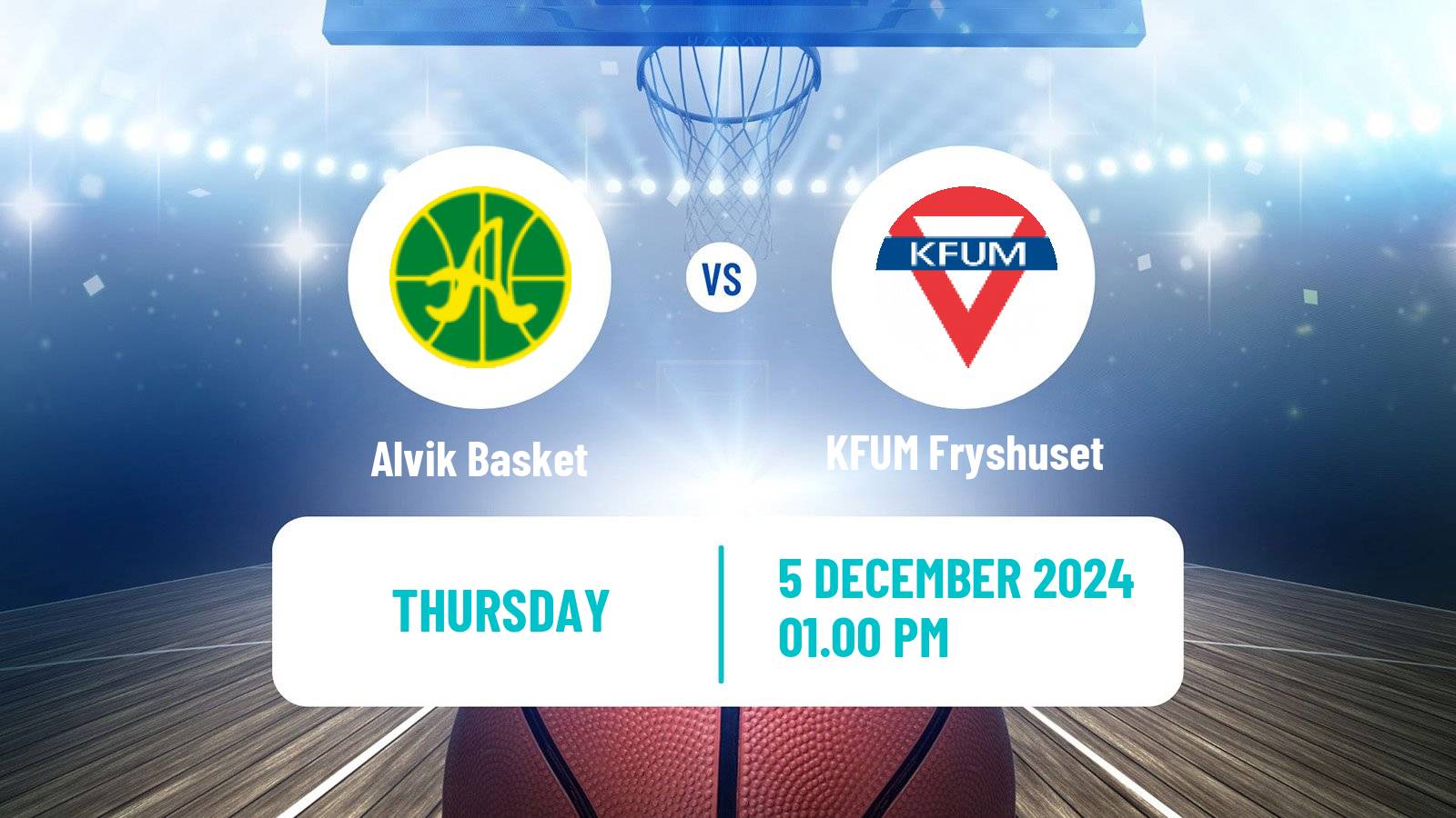 Basketball Swedish Superettan Basketball Alvik - KFUM Fryshuset