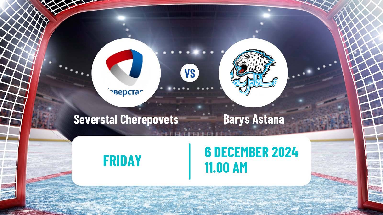 Hockey KHL Severstal Cherepovets - Barys Astana