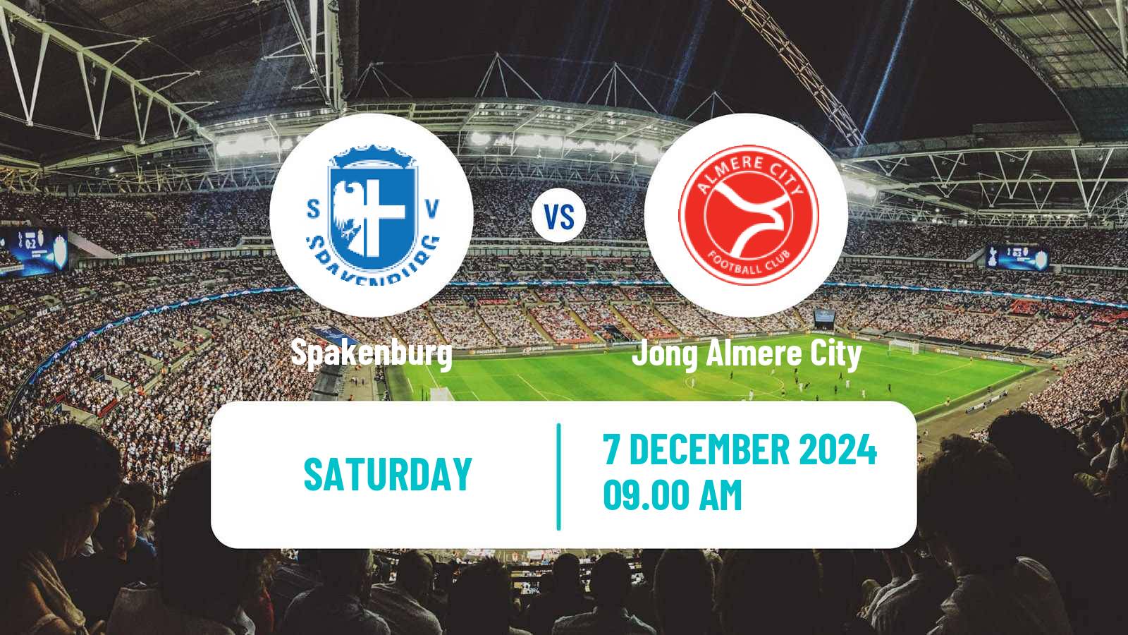 Soccer Dutch Tweede Divisie Spakenburg - Jong Almere City