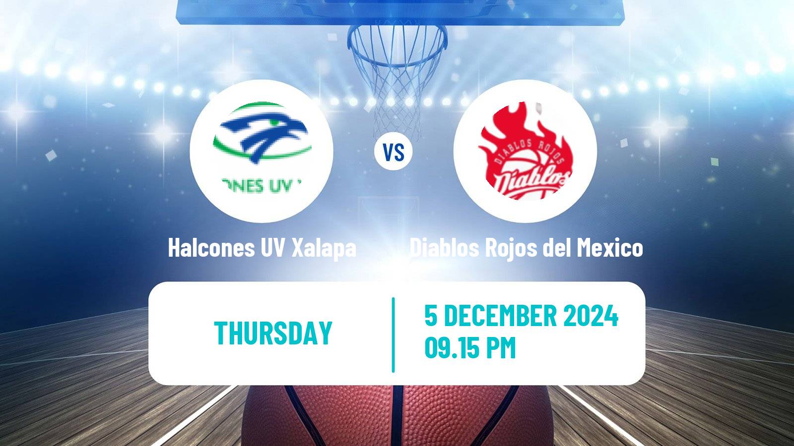 Basketball Mexican LNBP Halcones UV Xalapa - Diablos Rojos del Mexico