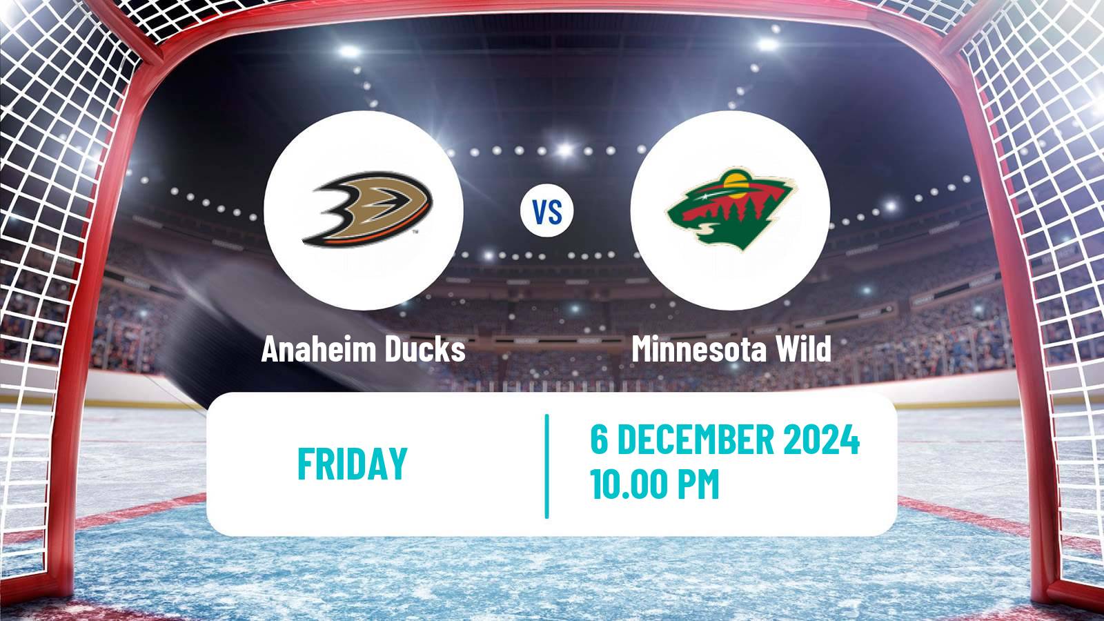 Hockey NHL Anaheim Ducks - Minnesota Wild