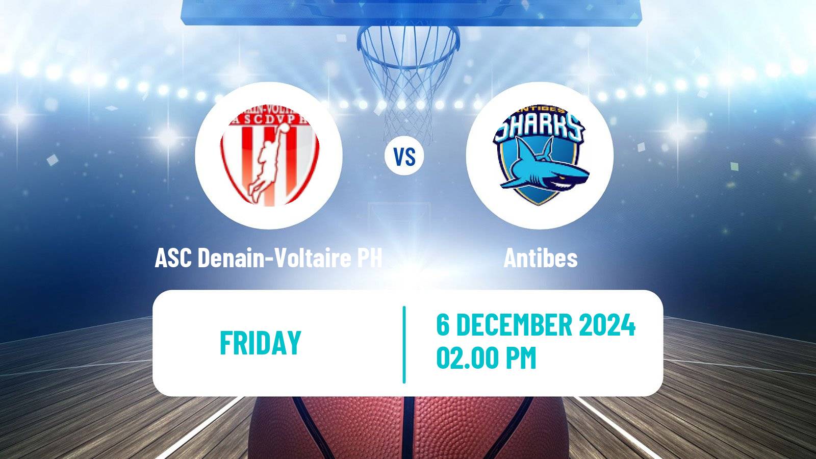 Basketball French LNB Pro B ASC Denain-Voltaire PH - Antibes