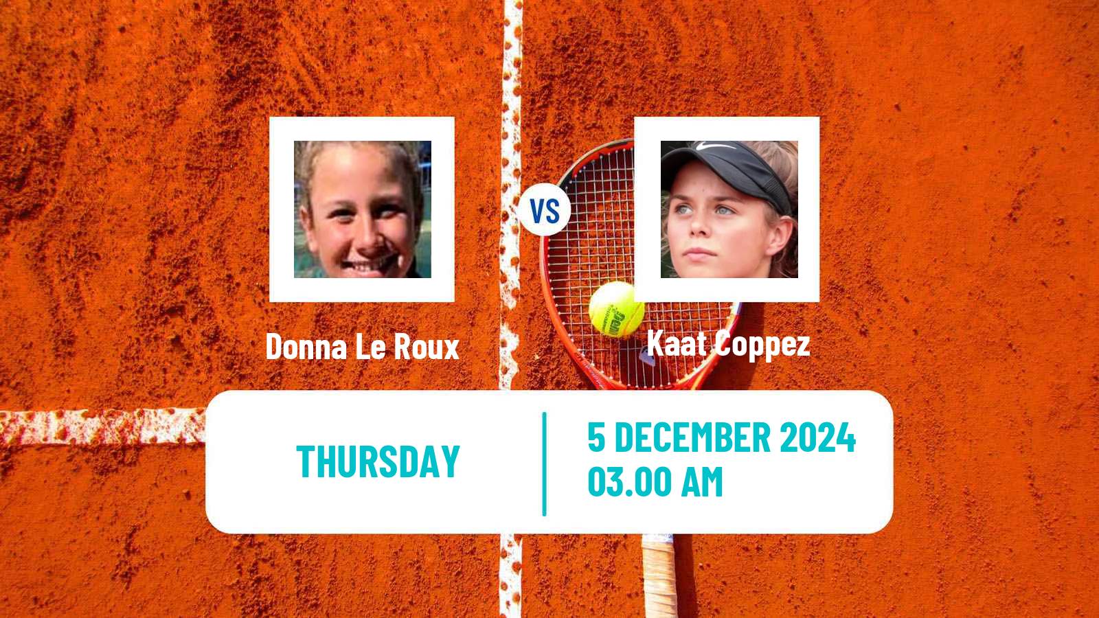 Tennis ITF W15 Stellenbosch Women Donna Le Roux - Kaat Coppez