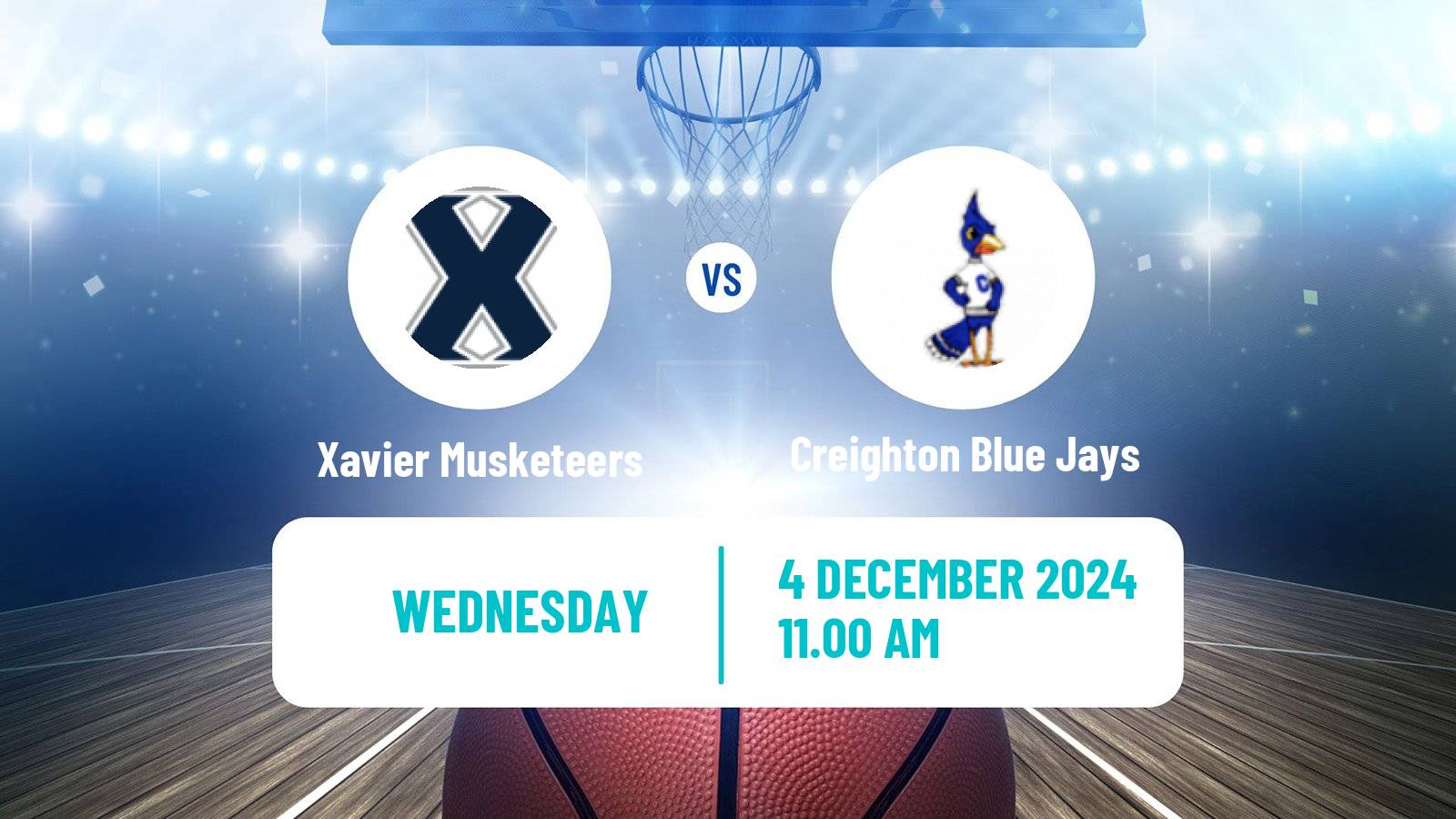 Basketball NCAA College Basketball Women Xavier Musketeers - Creighton Blue Jays