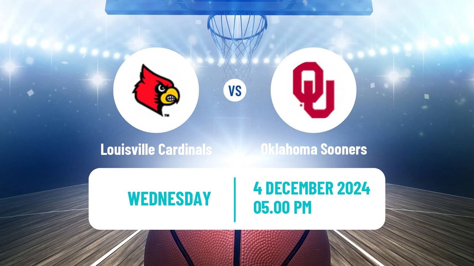 Basketball NCAA College Basketball Women Louisville Cardinals - Oklahoma Sooners