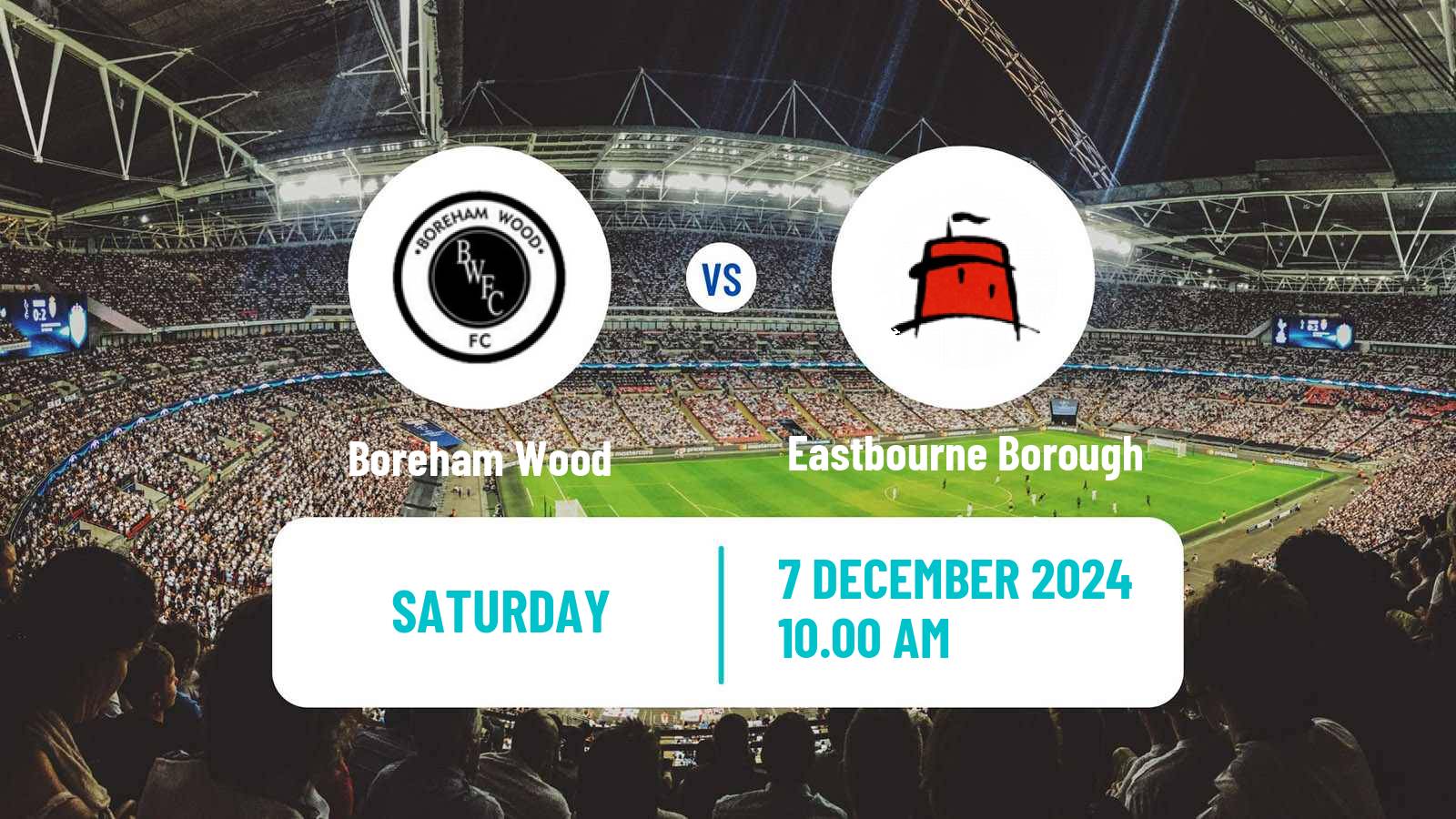 Soccer English FA Trophy Boreham Wood - Eastbourne Borough