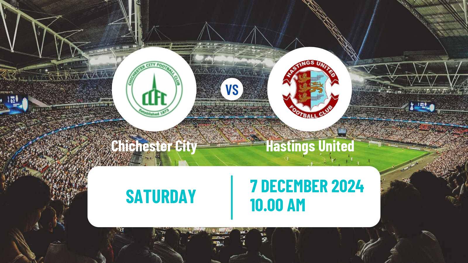 Soccer English Isthmian League Premier Division Chichester City - Hastings United