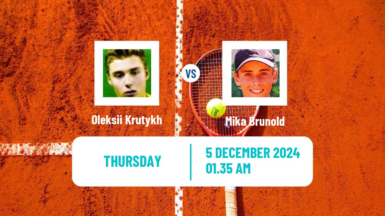 Tennis ITF M15 Antalya 37 Men Oleksii Krutykh - Mika Brunold