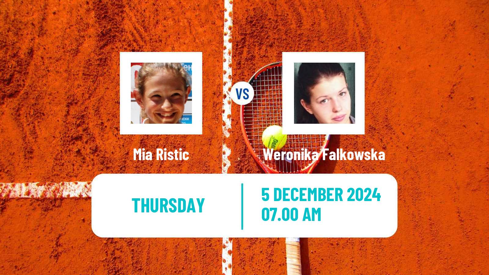 Tennis ITF W35 Ortisei Women Mia Ristic - Weronika Falkowska