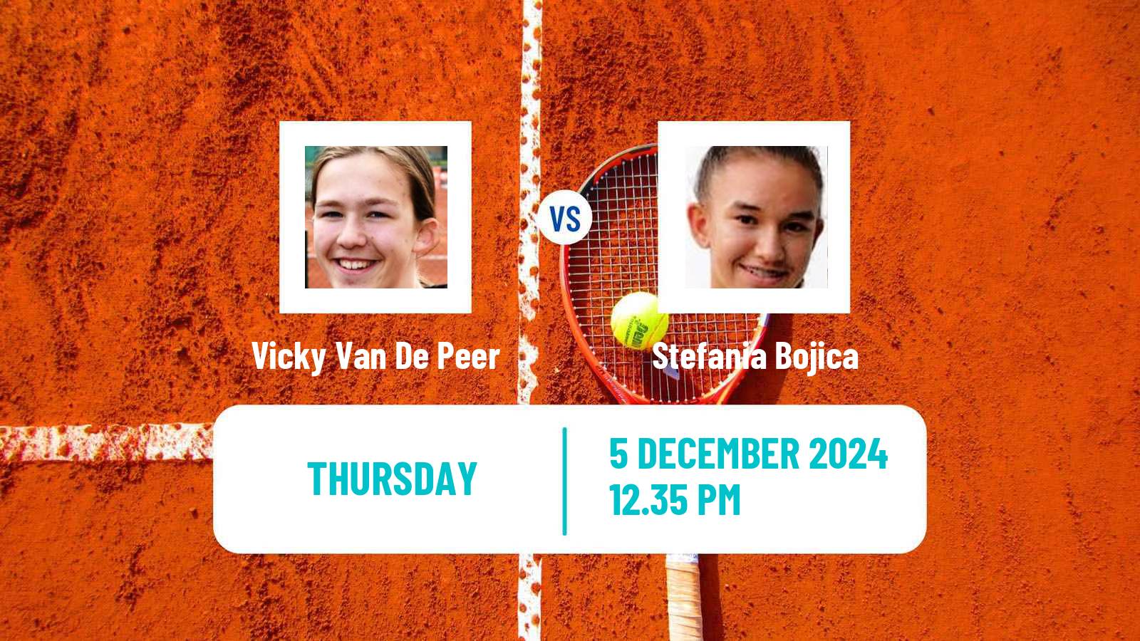 Tennis ITF W15 Antalya 19 Women Vicky Van De Peer - Stefania Bojica