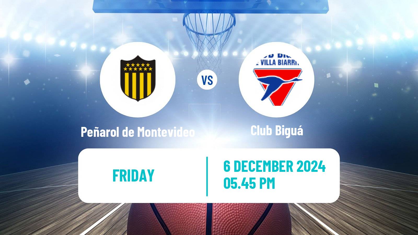 Basketball Uruguayan Liga Basketball Peñarol de Montevideo - Biguá