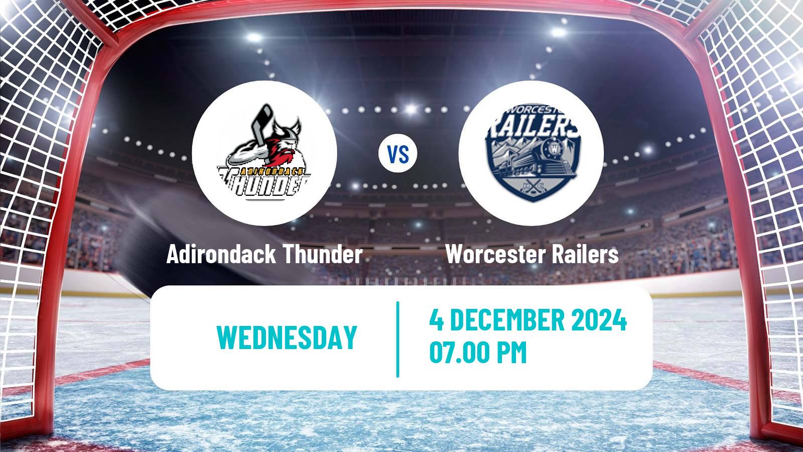 Hockey ECHL Adirondack Thunder - Worcester Railers