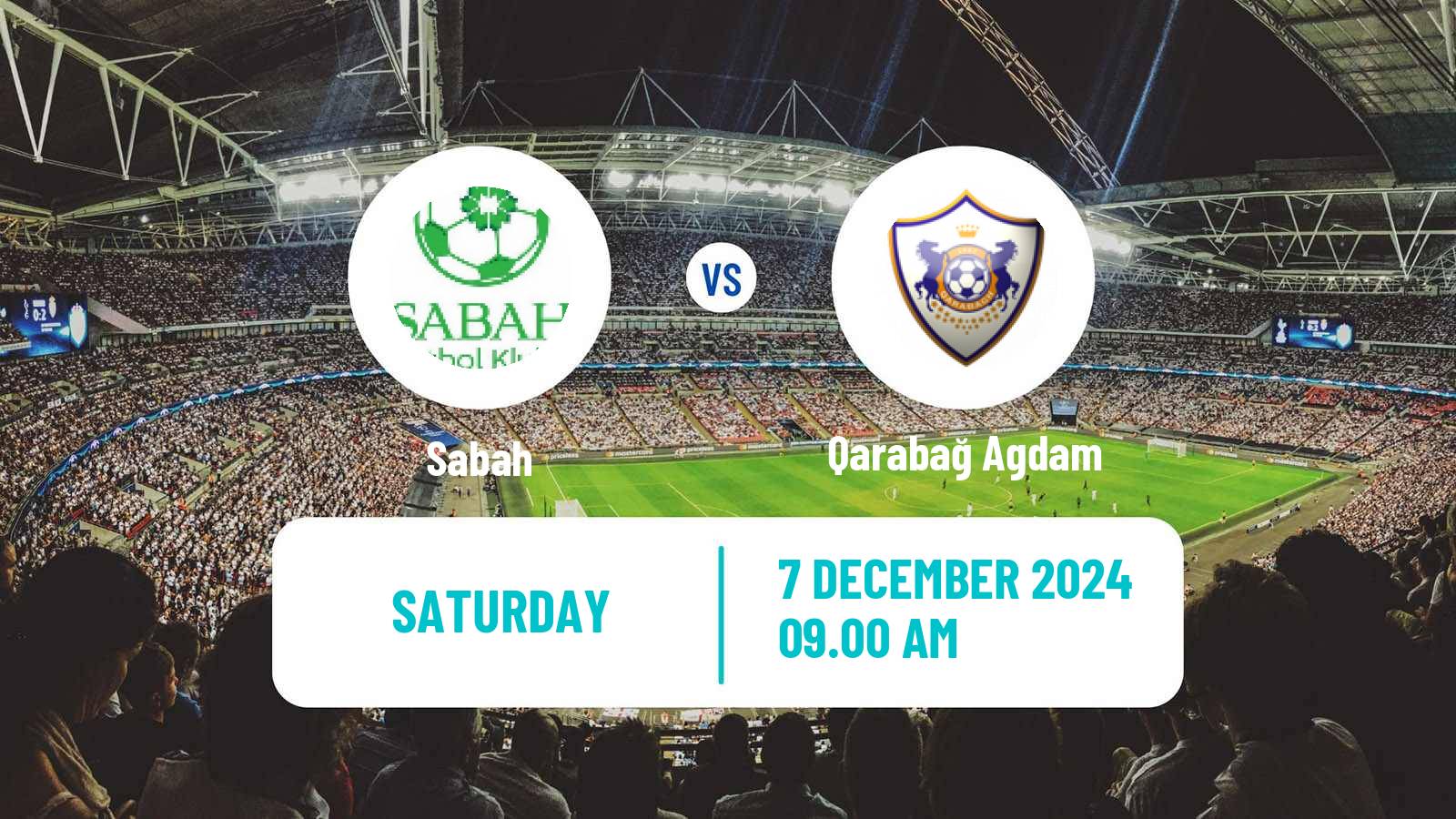 Soccer Azerbaijan Premier League Sabah - Qarabağ Agdam