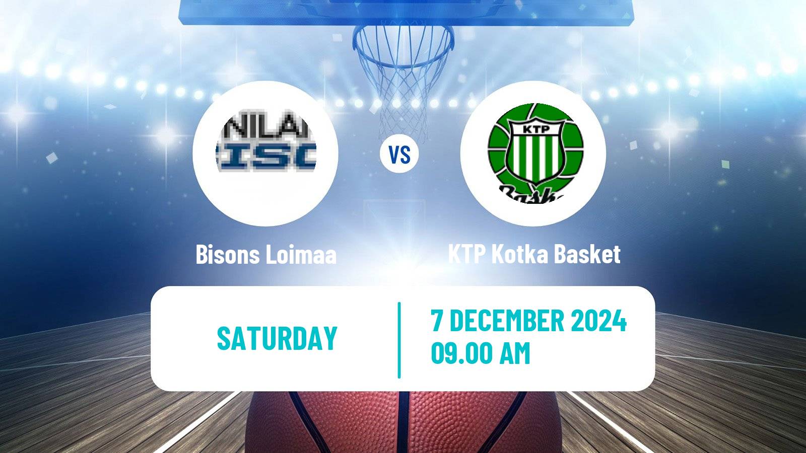 Basketball Finnish Korisliiga Bisons Loimaa - KTP Kotka Basket