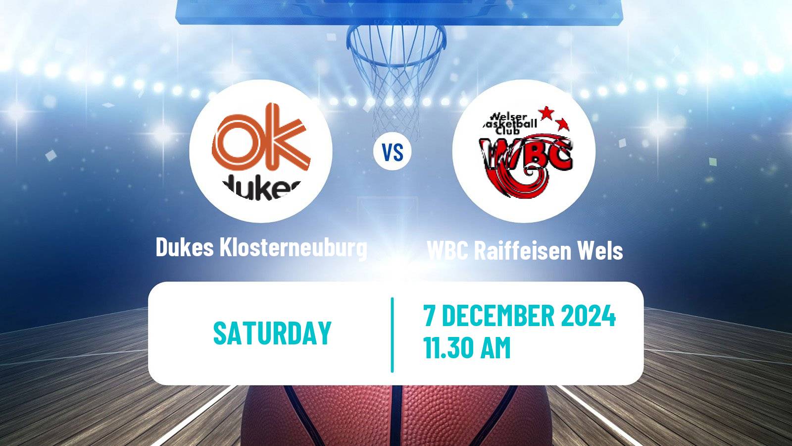 Basketball Austrian Superliga Basketball Dukes Klosterneuburg - WBC Raiffeisen Wels