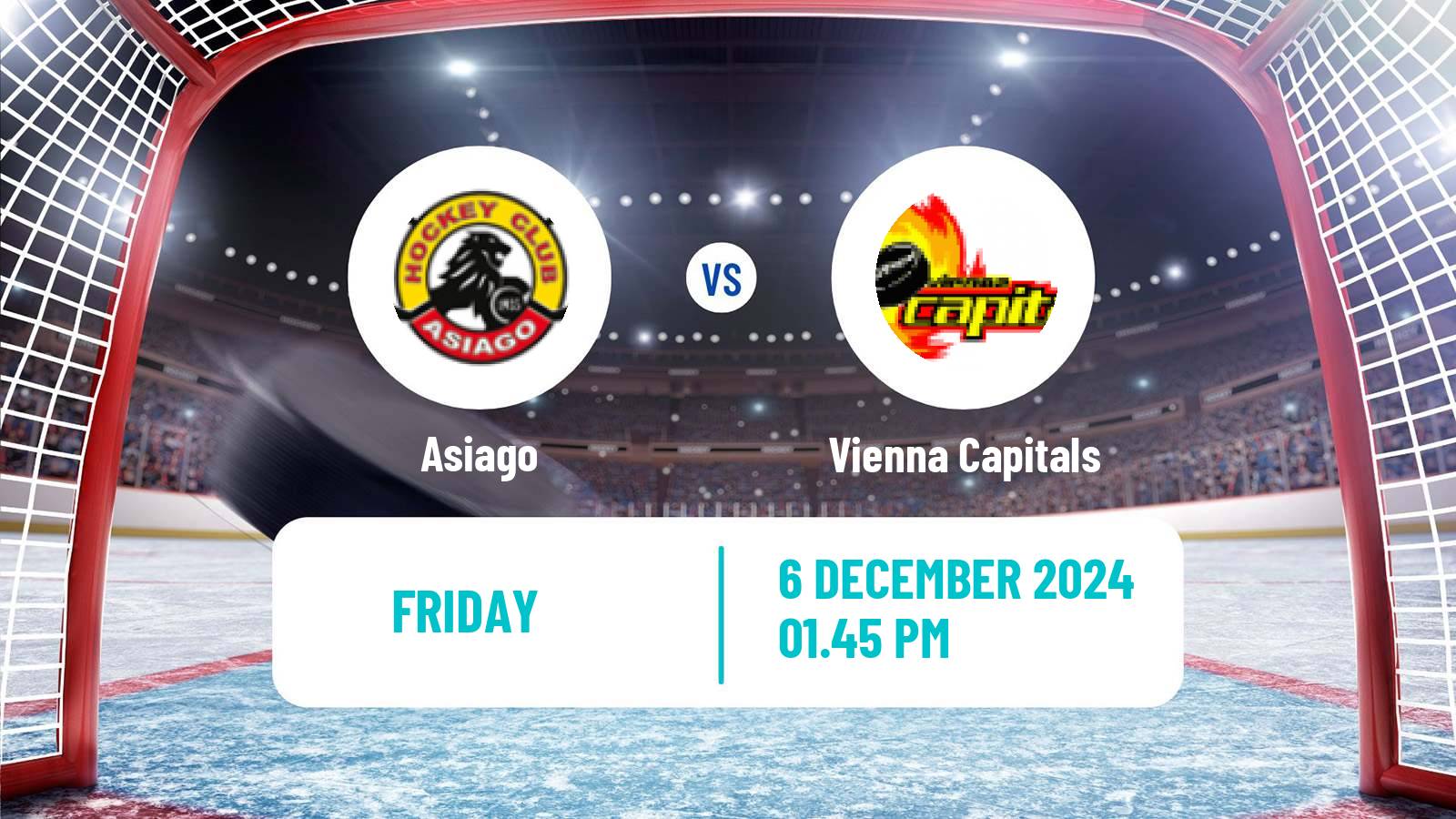 Hockey Austrian Ice Hockey League Asiago - Vienna Capitals