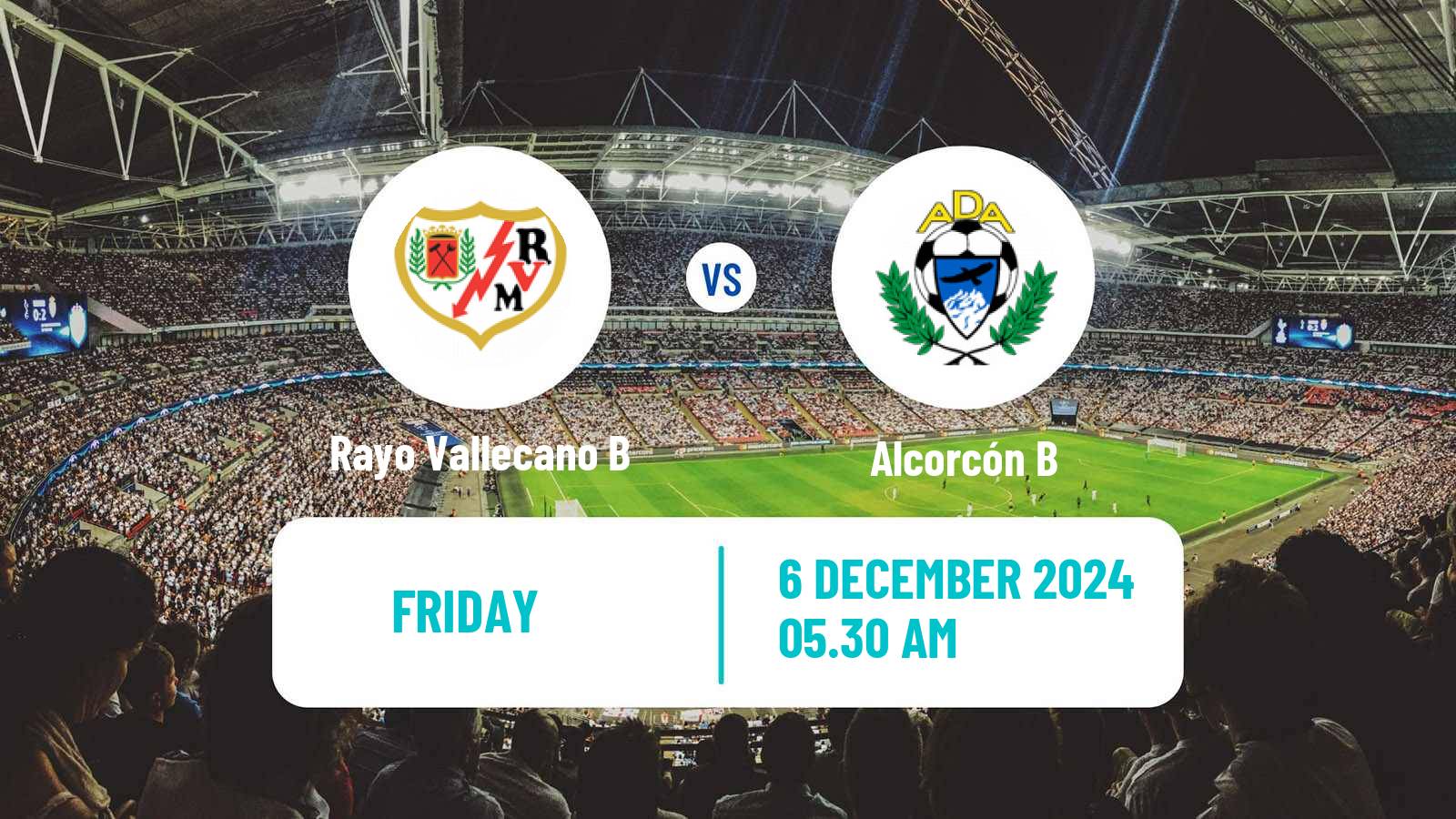 Soccer Spanish Tercera RFEF - Group 7 Rayo Vallecano B - Alcorcón B