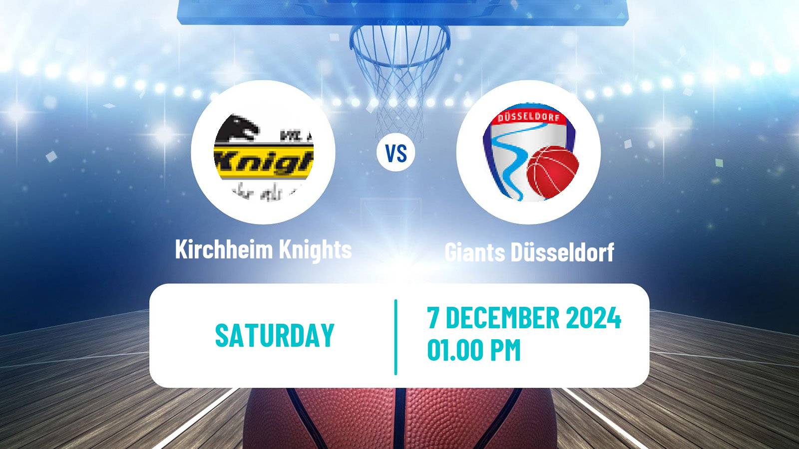 Basketball German Pro A Basketball Kirchheim Knights - Giants Düsseldorf