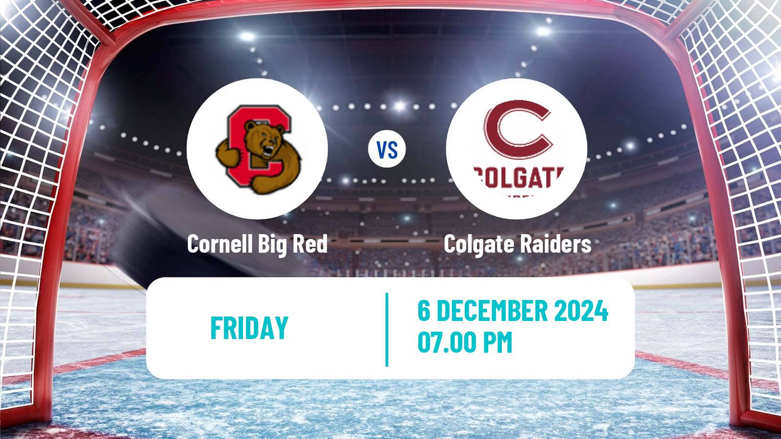 Hockey NCAA Hockey Cornell Big Red - Colgate Raiders