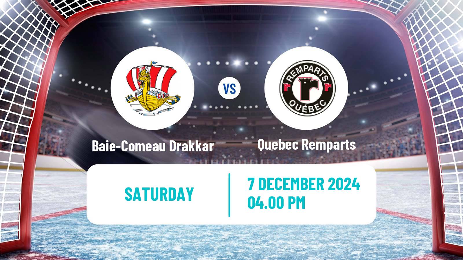 Hockey QMJHL Baie-Comeau Drakkar - Quebec Remparts