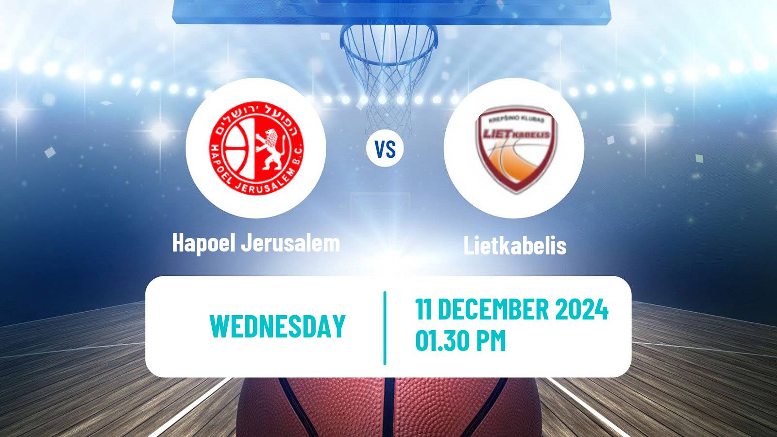 Basketball Eurocup Hapoel Jerusalem - Lietkabelis