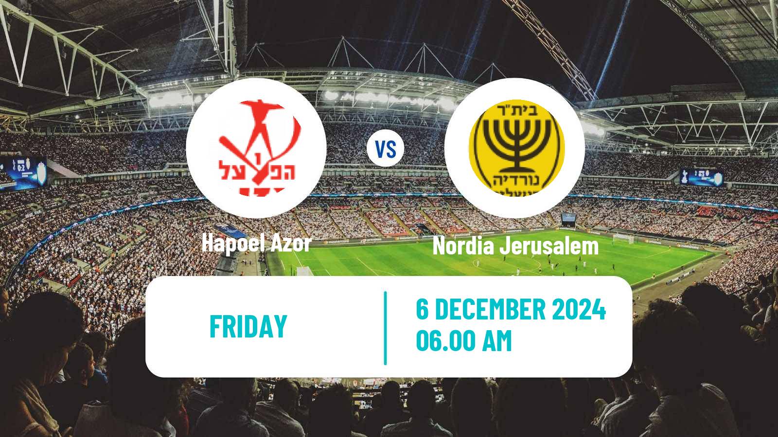 Soccer Israeli Liga Alef South Hapoel Azor - Nordia Jerusalem