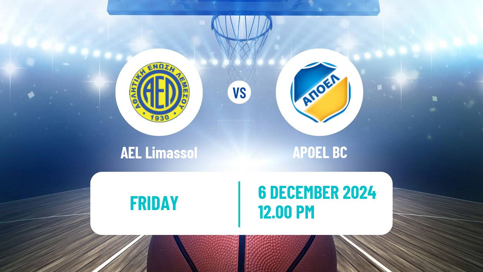 Basketball Cypriot Division A Basketball AEL Limassol - APOEL