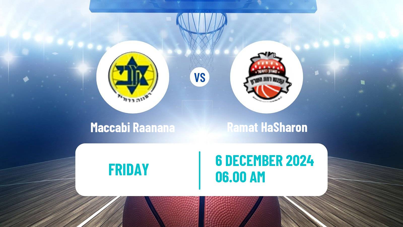 Basketball Israeli Liga Leumit Basketball Maccabi Raanana - Ramat HaSharon