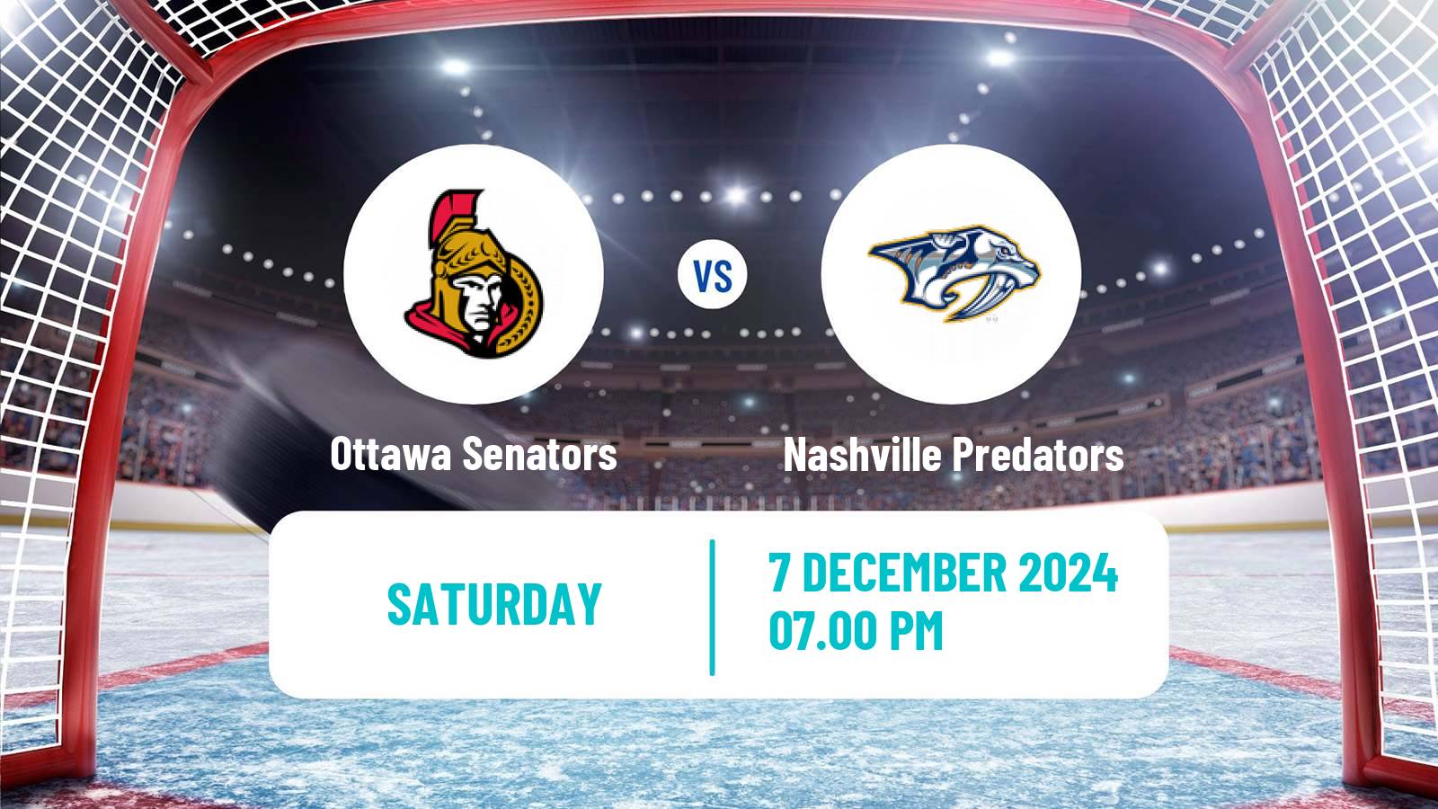 Hockey NHL Ottawa Senators - Nashville Predators