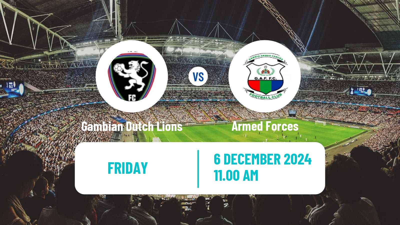 Soccer Gambian GFA League Gambian Dutch Lions - Armed Forces