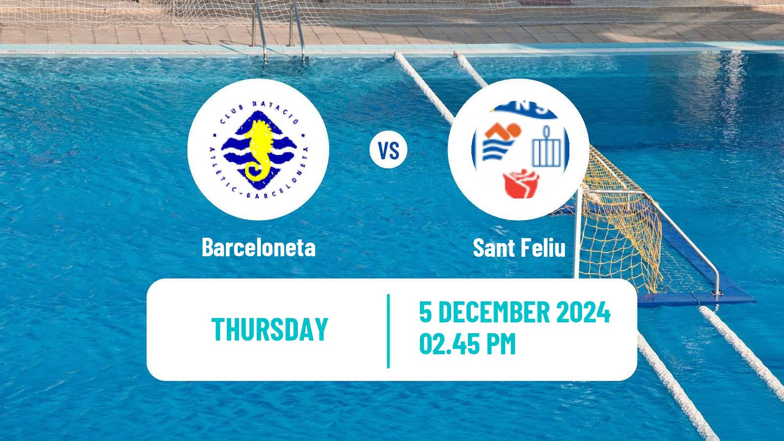 Water polo Spanish Liga Premaat Women Barceloneta - Sant Feliu