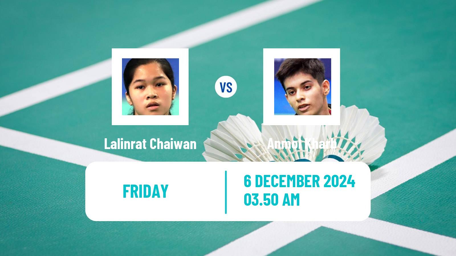 Badminton BWF World Tour Guwahati Masters Women Lalinrat Chaiwan - Anmol Kharb