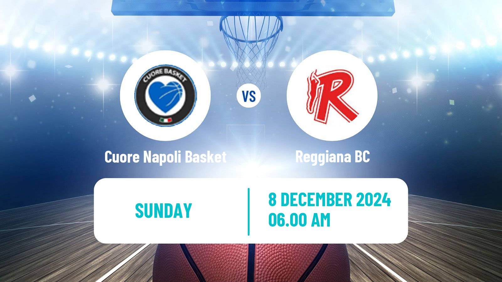 Basketball Italian Lega A Basketball Cuore Napoli Basket - Reggiana