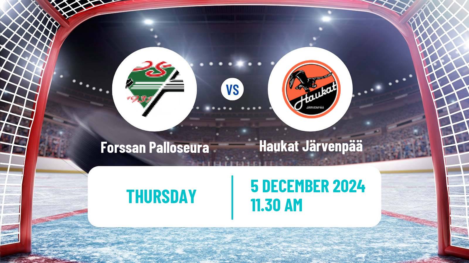 Hockey Finnish Suomi-sarja Forssan Palloseura - Haukat Järvenpää