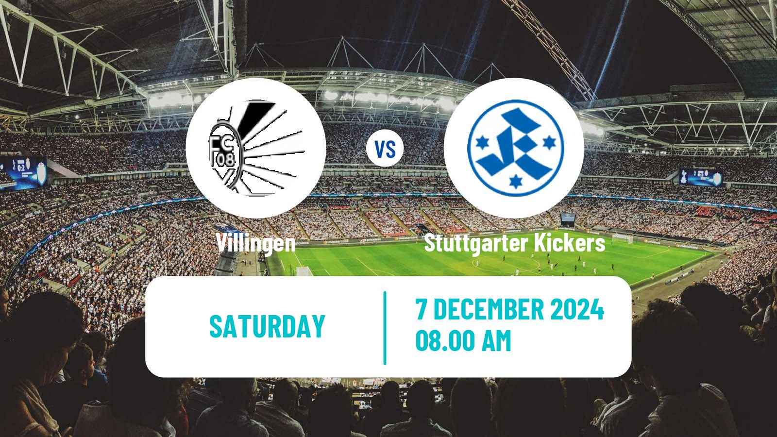 Soccer German Regionalliga Sudwest Villingen - Stuttgarter Kickers