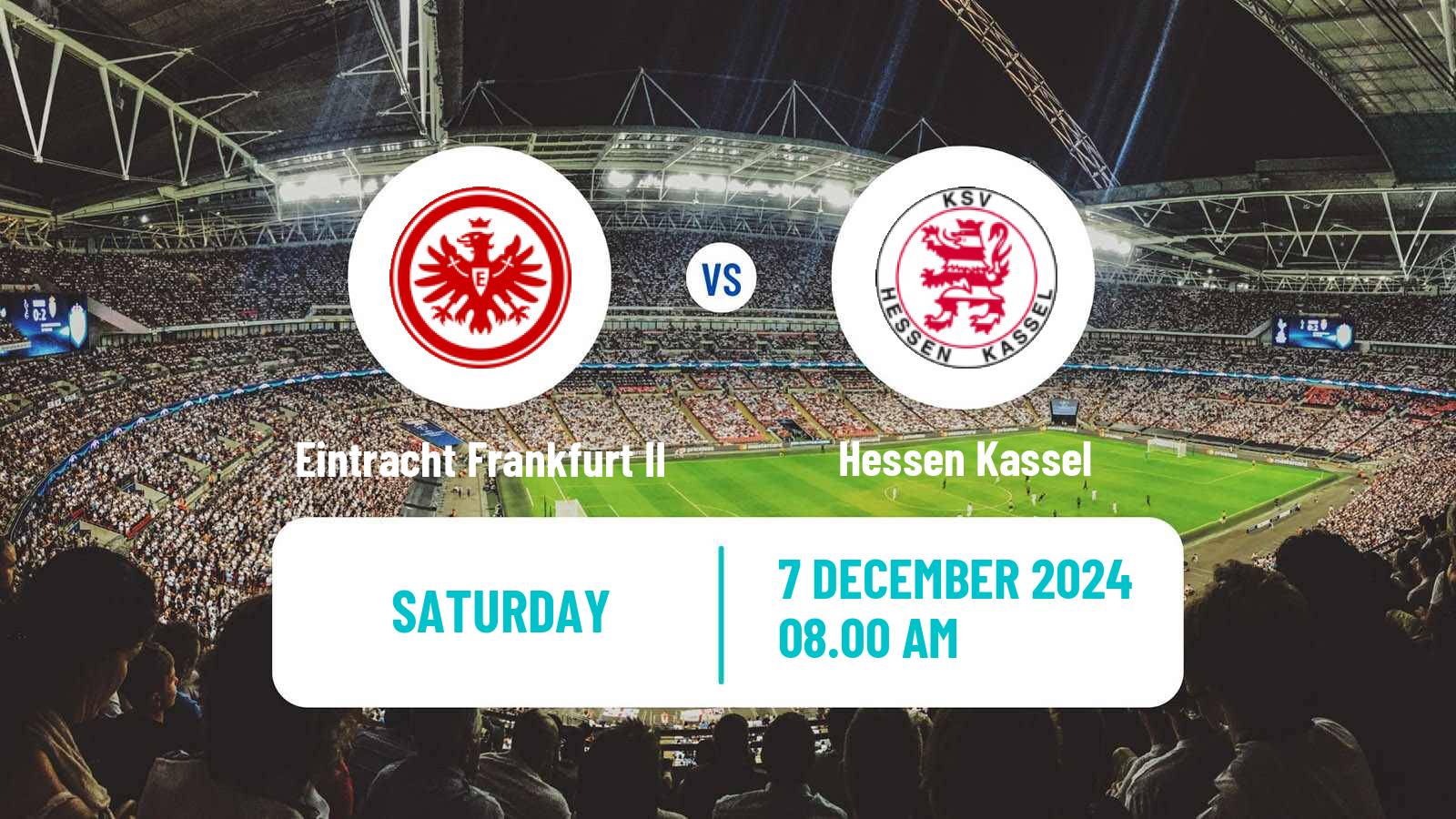 Soccer German Regionalliga Sudwest Eintracht Frankfurt II - Hessen Kassel