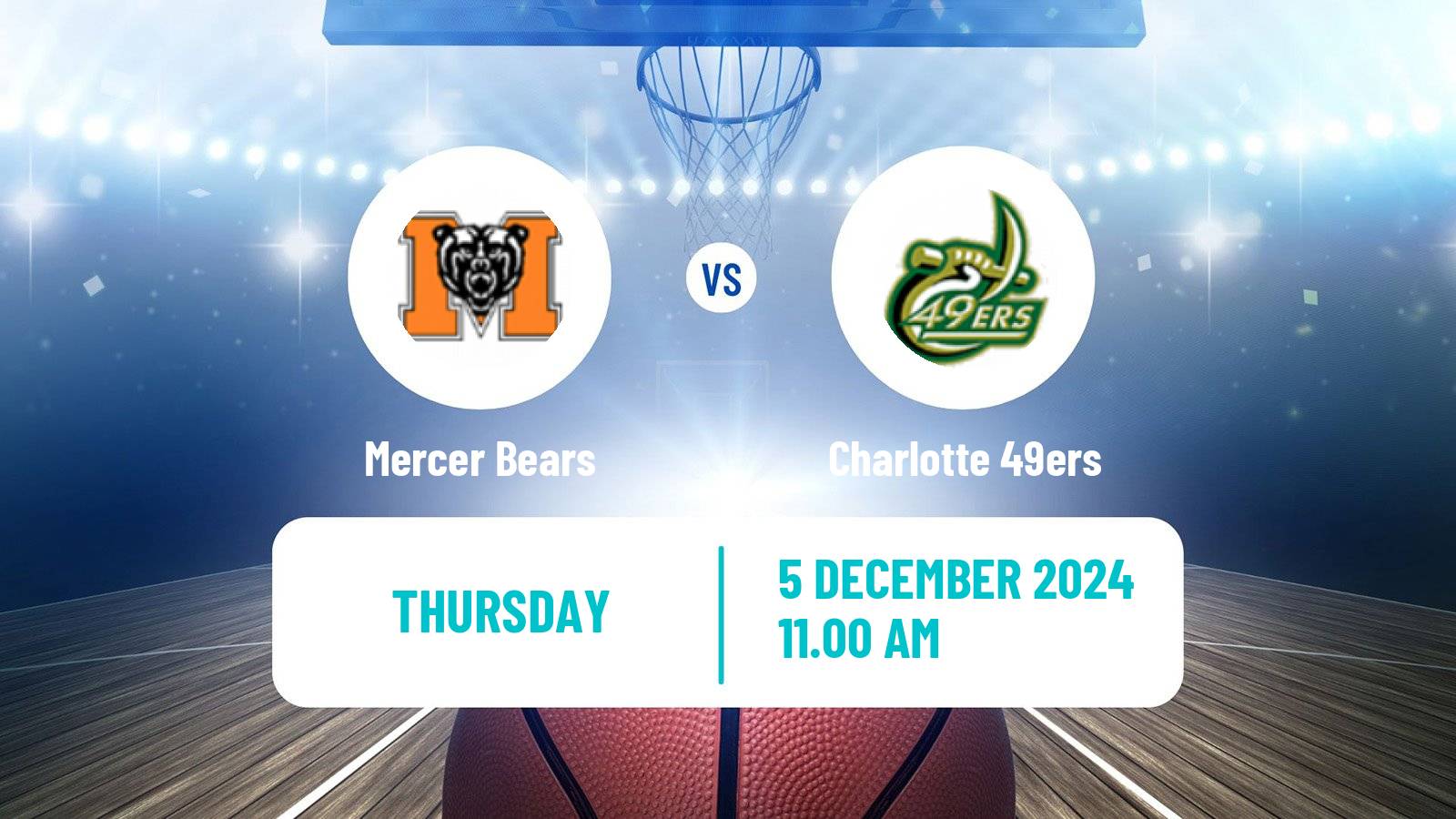 Basketball NCAA College Basketball Women Mercer Bears - Charlotte 49ers