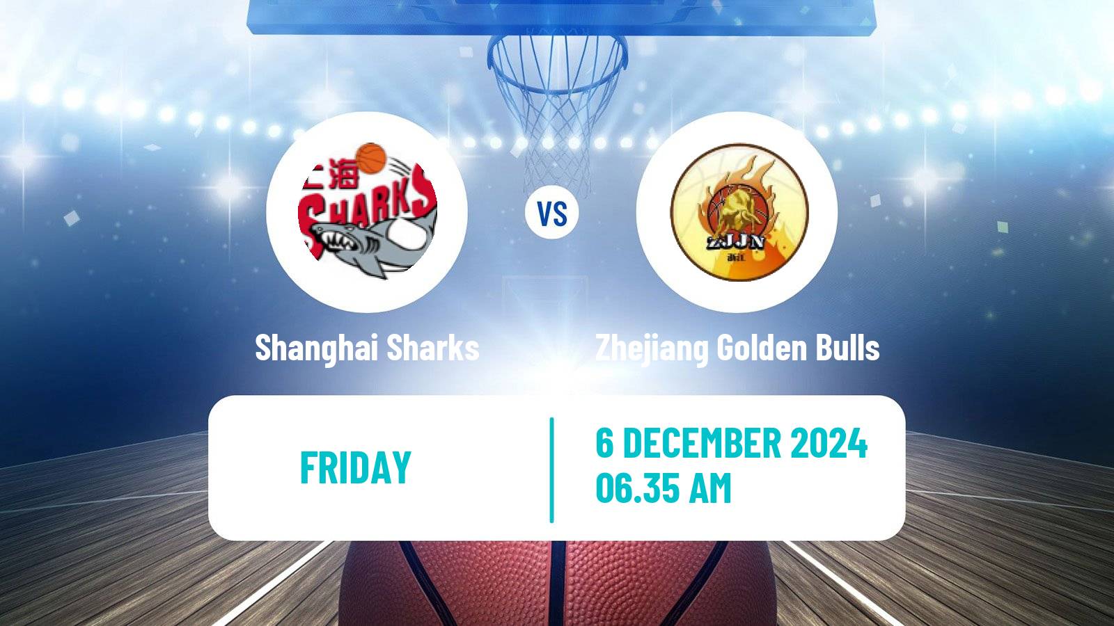 Basketball CBA Shanghai Sharks - Zhejiang Golden Bulls