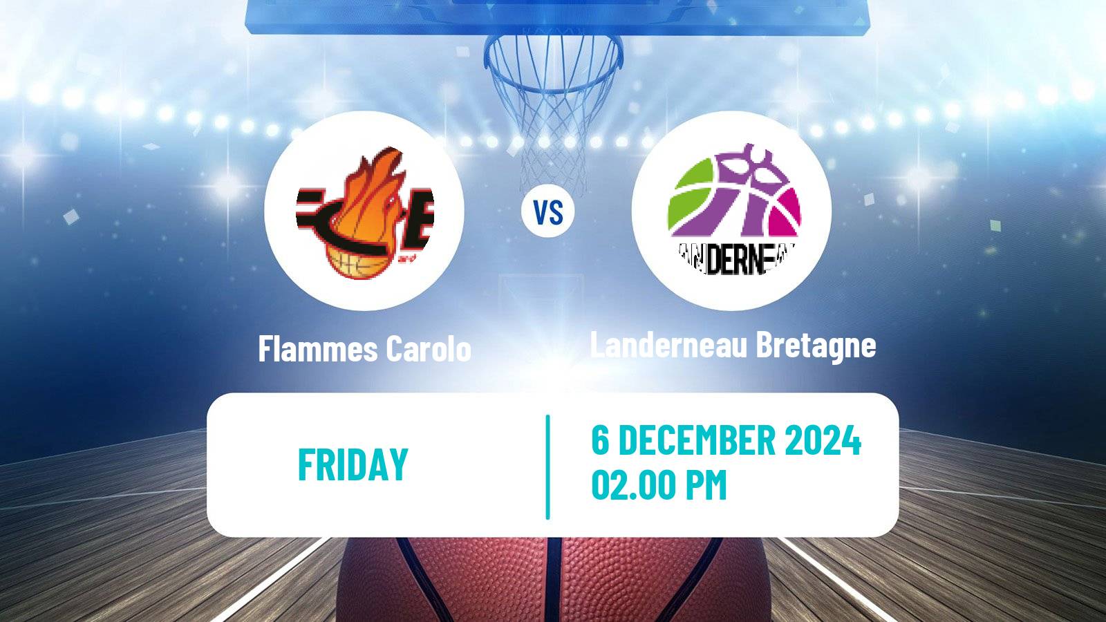 Basketball French LFB Flammes Carolo - Landerneau Bretagne