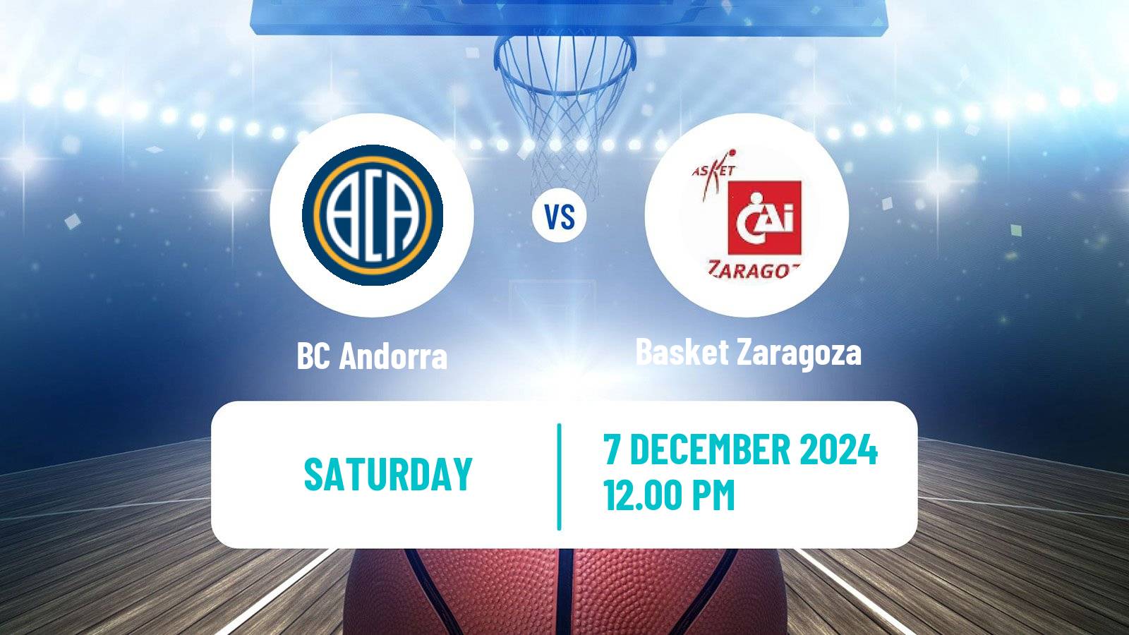 Basketball Spanish ACB League BC Andorra - Basket Zaragoza