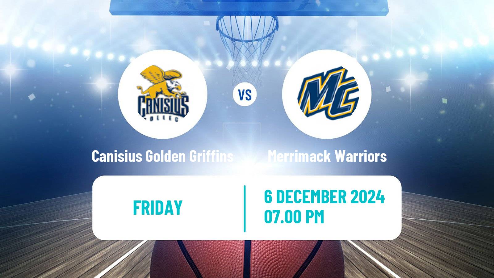 Basketball NCAA College Basketball Canisius Golden Griffins - Merrimack Warriors