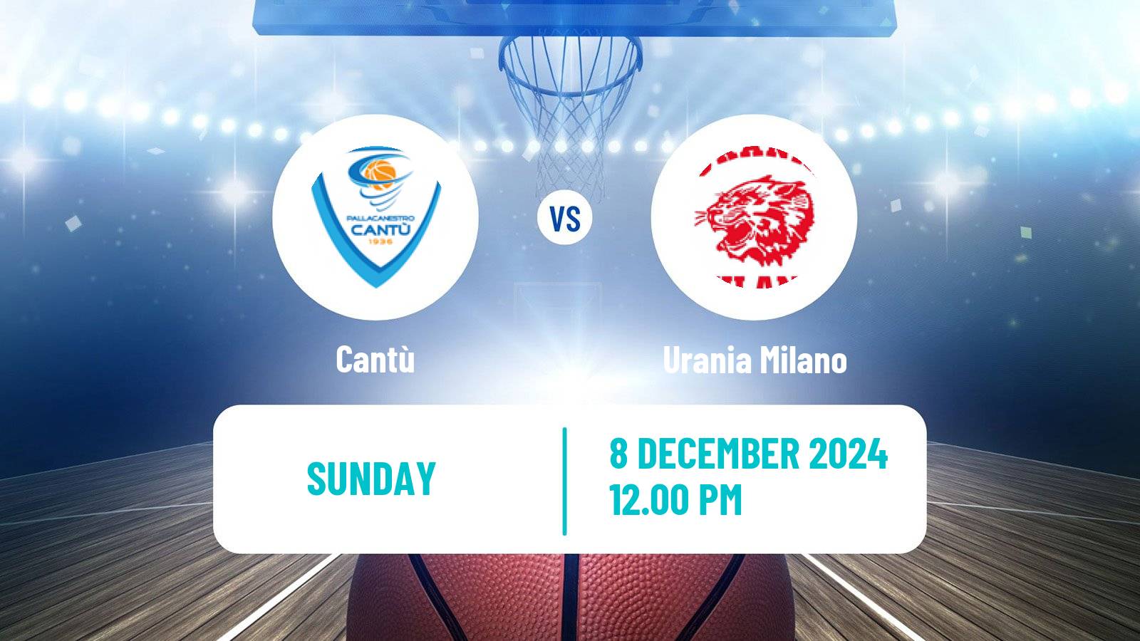 Basketball Italian Serie A2 Basketball Cantù - Urania Milano