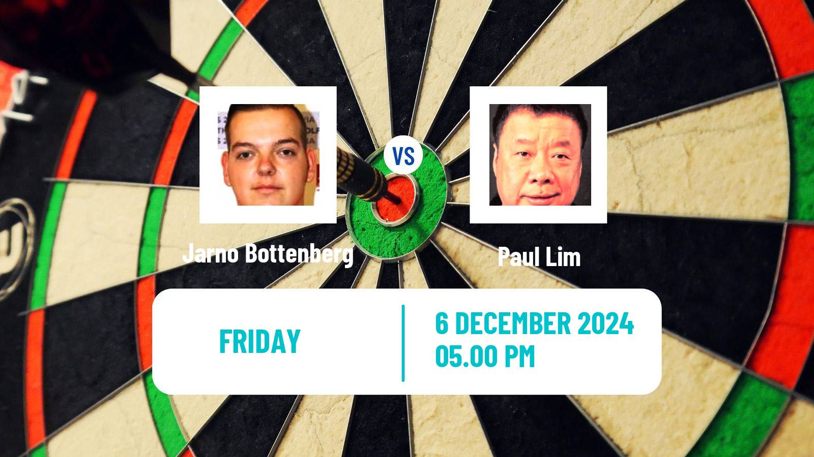 Darts Wdf World Championship Jarno Bottenberg - Paul Lim