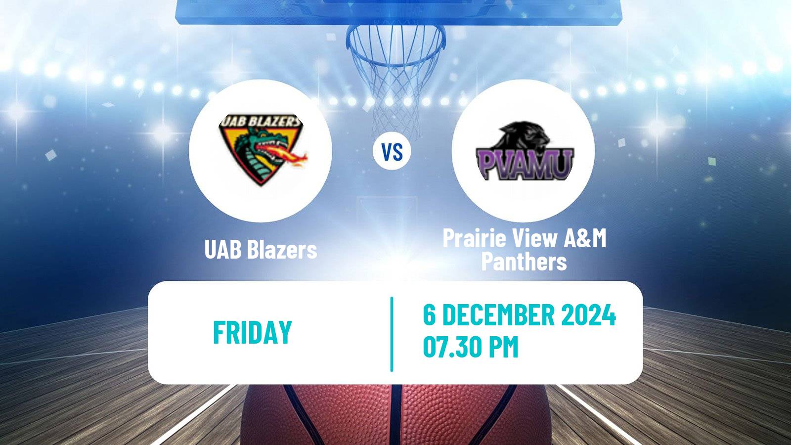 Basketball NCAA College Basketball UAB Blazers - Prairie View A&M Panthers