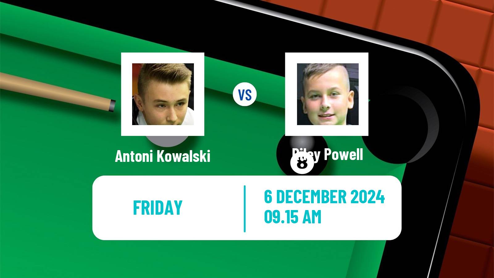 Snooker Snooker Shoot Out Antoni Kowalski - Riley Powell