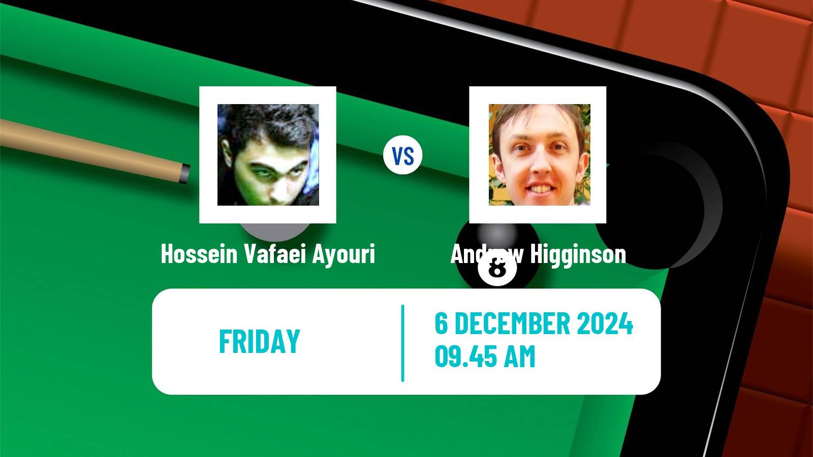 Snooker Snooker Shoot Out Hossein Vafaei Ayouri - Andrew Higginson