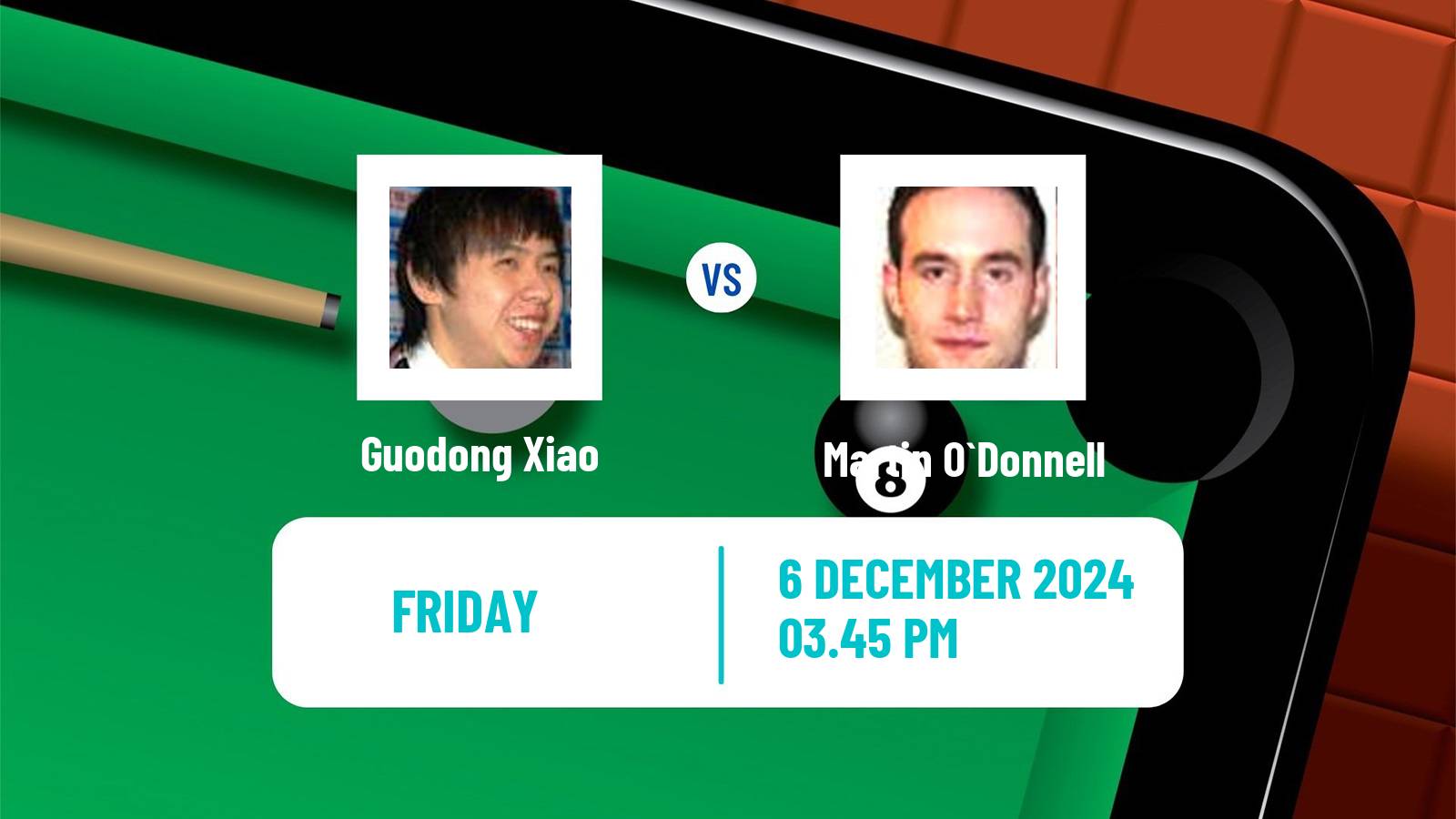 Snooker Snooker Shoot Out Guodong Xiao - Martin O`Donnell