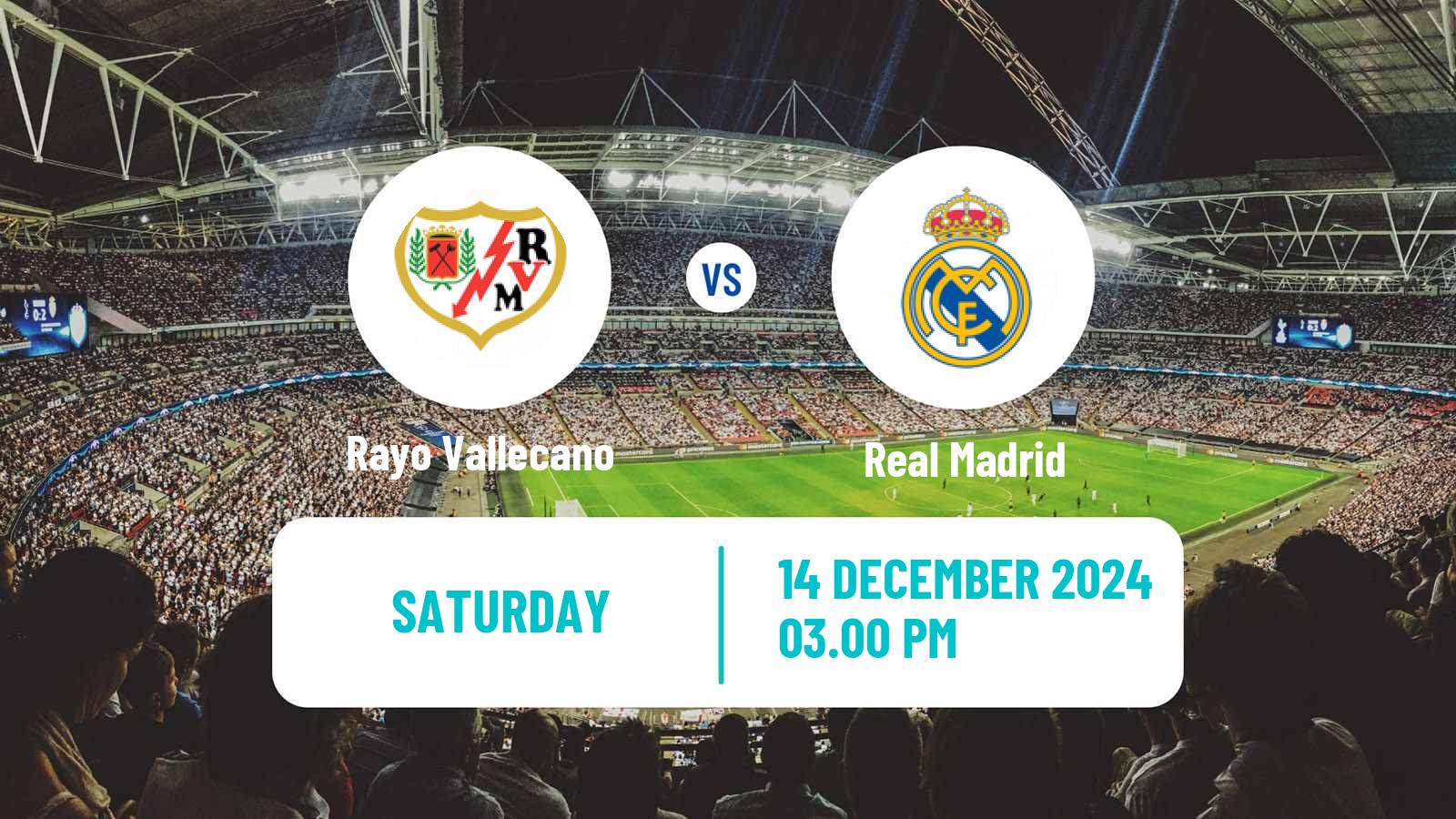 Soccer Spanish LaLiga Rayo Vallecano - Real Madrid