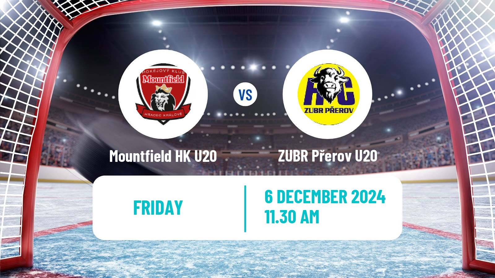 Hockey Czech ELJ Mountfield HK U20 - ZUBR Přerov U20