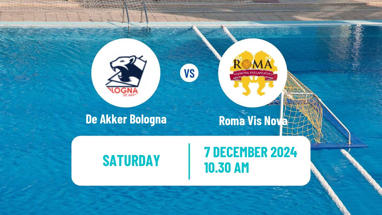 Water polo Italian A1 Water Polo De Akker Bologna - Roma Vis Nova